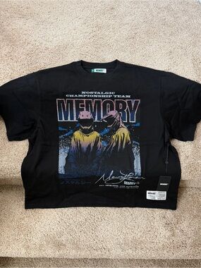Memory Nostalgic Championship Team Black Graphic Tee